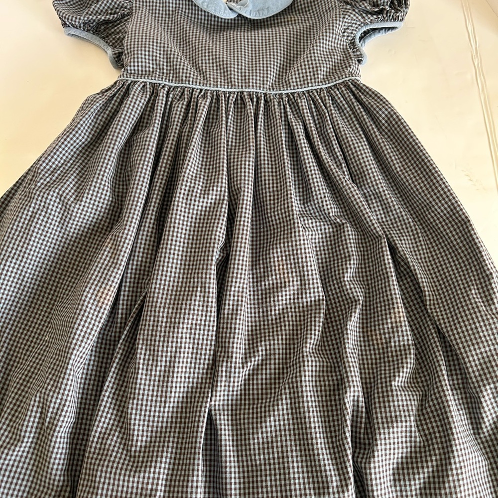 Strasburg Black and White Gingham Sundress with Peter Pan Collar